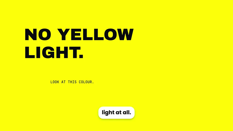 Your screen has no yellow in it
